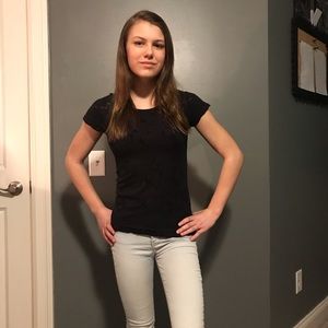 Black and lacy shirt